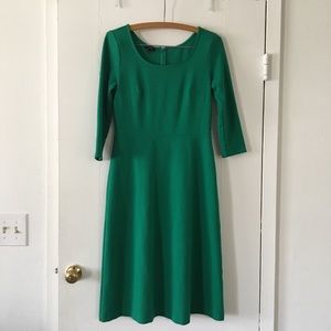 Talbots green shift dress with stretch